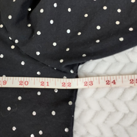 Lane Bryant Polka Dot Scoop Neck 3/4 Sleeve Relaxed fit Curved Size 14/16 Top - Picture 8 of 10